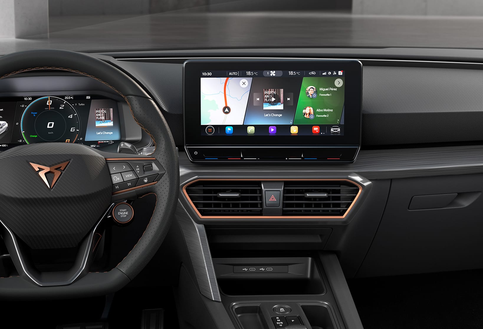 CUPRA Leon touch screen